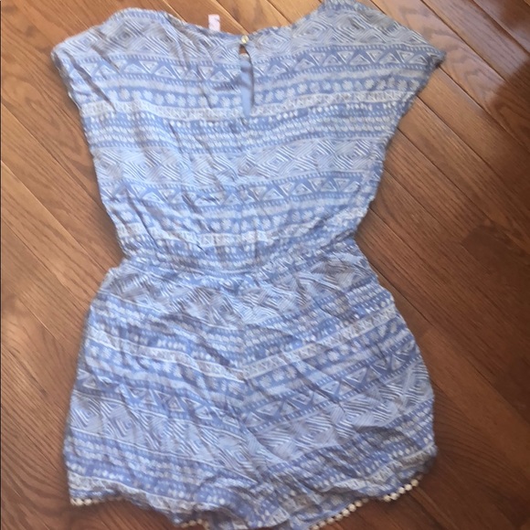 Periwinkle Blue Tribal Print Romper - Picture 4 of 4